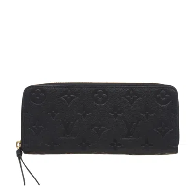 Pre-owned Louis Vuitton Empreinte Black Leather Long Wallet (bi-fold) ()