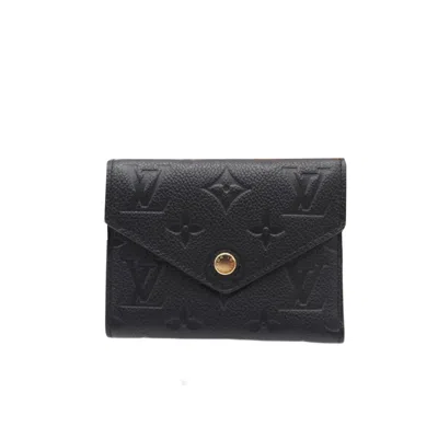 Pre-owned Louis Vuitton Empreinte Black Leather Wallet (tri-fold) ()
