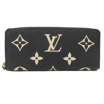 Pre-owned Louis Vuitton Empreinte Black Monogram Empreinte Long Wallet (bi-fold) ()