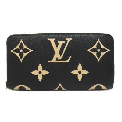 Pre-owned Louis Vuitton Empreinte Black Monogram Empreinte Long Wallet (bi-fold) ()