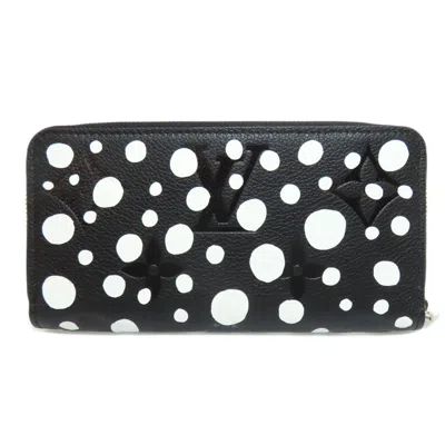 Pre-owned Louis Vuitton Empreinte Black White Monogram Empreinte Long Wallet (bi-fold) () In Multi