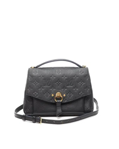 Pre-owned Louis Vuitton Empreinte Blanche Bb Bag In Black