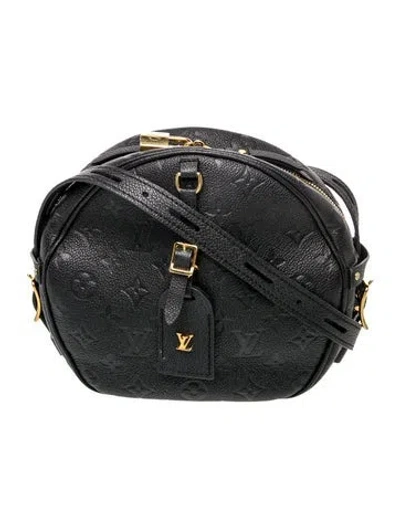 Pre-owned Louis Vuitton Empreinte Leather Boite Chapeau Souple Mm In Black
