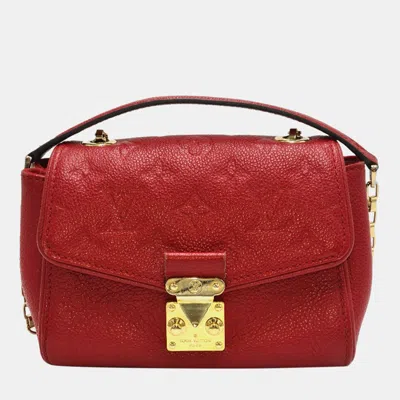 Pre-owned Louis Vuitton Empreinte Leather Saint Germain Bb Bag In Red