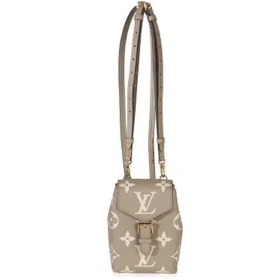 Pre-owned Louis Vuitton Empreinte Leather Tourterelle Backpack In Gray