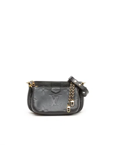 Pre-owned Louis Vuitton Empreinte Multi Pochette Accessoires Bag In Black