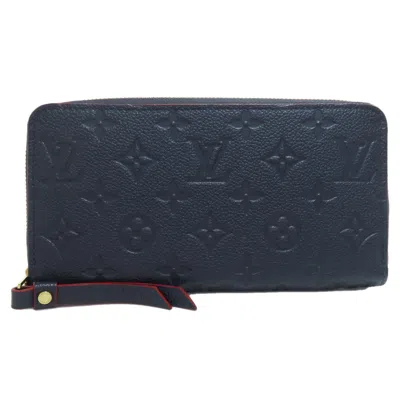 Pre-owned Louis Vuitton Empreinte Navy Monogram Empreinte Long Wallet (bi-fold) ()
