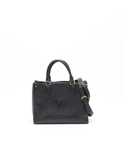 Pre-owned Louis Vuitton Empreinte Onthego Pm Bag In Black