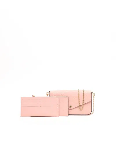 Pre-owned Louis Vuitton Empreinte Pochette Félicie Bag In Pink