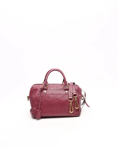 Pre-owned Louis Vuitton Empreinte Speedy 25 Bag In Purple