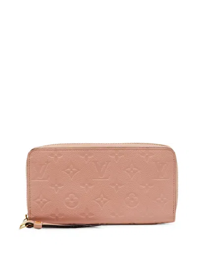 Pre-owned Louis Vuitton Empreinte Zippy Monogram Wallet In Pink
