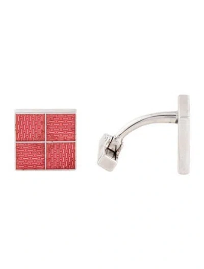 Pre-owned Louis Vuitton Enamel Damier Cufflinks In Multi