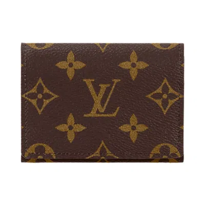 Pre-owned Louis Vuitton Envelope Business Card Holder 'brown Monogram Canvas' | Men's Size Onesize
