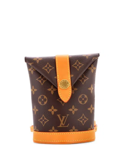 Pre-owned Louis Vuitton Envelope Pouch Monogram Canvas Crossbody Bag In Brown