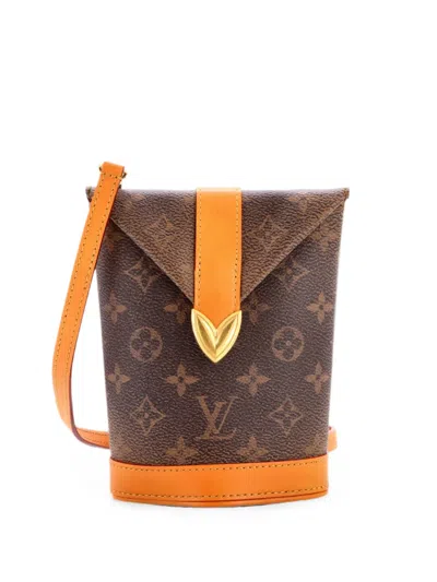 Pre-owned Louis Vuitton Envelope Pouch Monogram Dust Leather Shoulder Bag In Brown