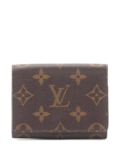 Pre-owned Louis Vuitton Enveloppe Carte De Visite Cardholder In Brown