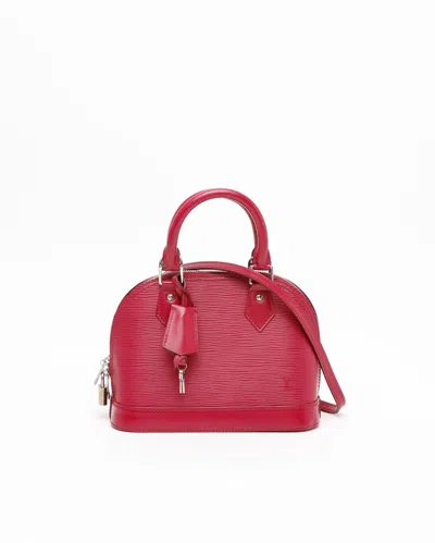 Pre-owned Louis Vuitton Epi Alma Bb Bag In Red