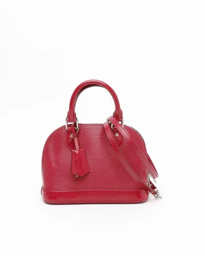 Pre-owned Louis Vuitton Epi Alma Bb Bag In Red