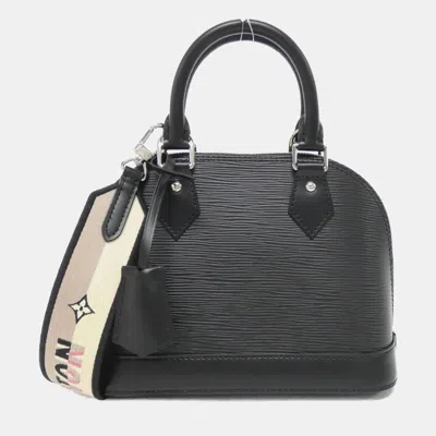 Pre-owned Louis Vuitton Epi Alma Bb Handbag In Black