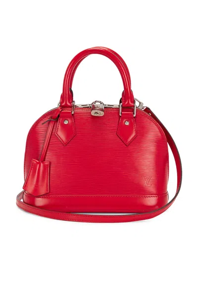 Pre-owned Louis Vuitton Epi Alma Bb Handbag In Red