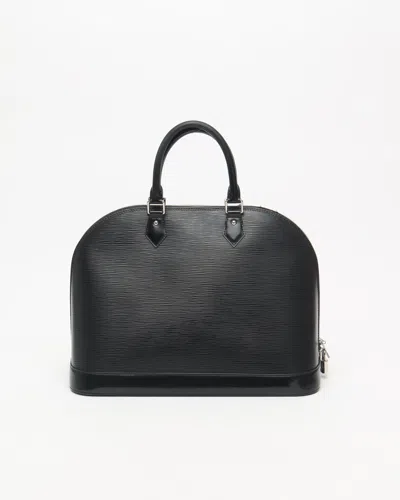 Pre-owned Louis Vuitton Epi Alma Gm Bag In Black
