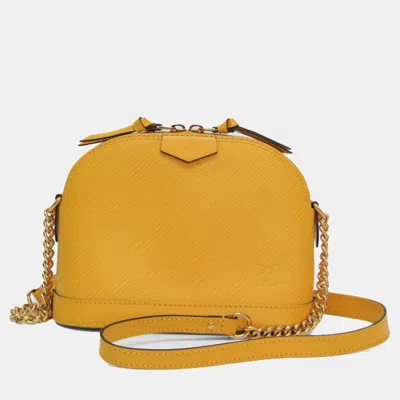 Pre-owned Louis Vuitton Epi Alma Mini Shoulder Bag Citron Yellow