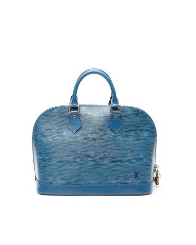 Pre-owned Louis Vuitton Epi Alma Pm Bag In Blue
