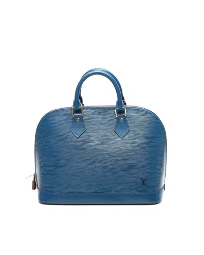 Pre-owned Louis Vuitton Epi Alma Pm Bag In Blue
