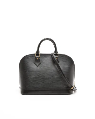 Pre-owned Louis Vuitton Epi Alma Pm In Black