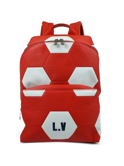 Pre-owned Louis Vuitton Epi Apollo Backpack In Red