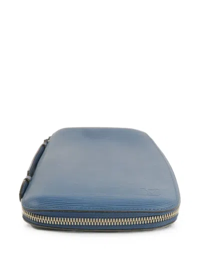 Pre-owned Louis Vuitton Epi Atoll Wallet In Blue