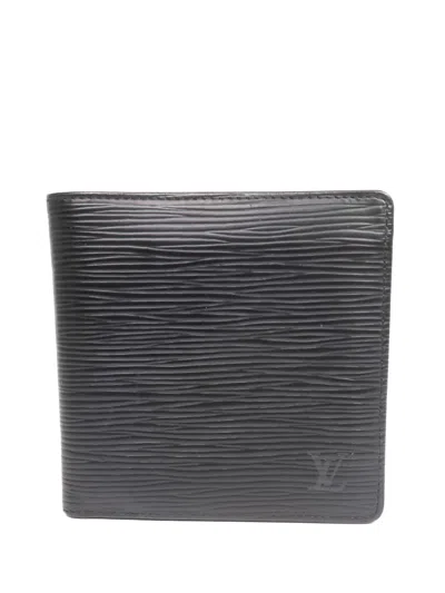 Pre-owned Louis Vuitton Epi Bifold Wallet In Black