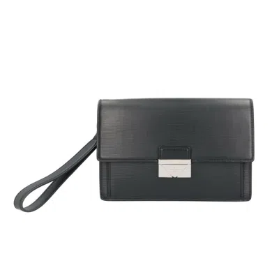 Pre-owned Louis Vuitton Epi Black Epi Leather Clutch Bag ()