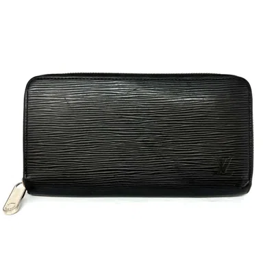 Pre-owned Louis Vuitton Epi Black Epi Leather Long Wallet (bi-fold) ()