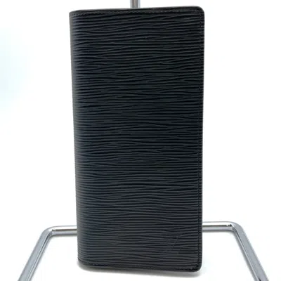 Pre-owned Louis Vuitton Epi Black Epi Leather Wallet (bi-fold) ()