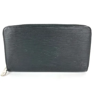 Pre-owned Louis Vuitton Epi Black Galle Noir Epi Leather Long Bill Wallet (bi-fold) ()