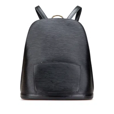 Pre-owned Louis Vuitton Epi Black Leather Backpack ()