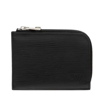 Pre-owned Louis Vuitton Epi Black Leather Coin Purse/coin Case ()