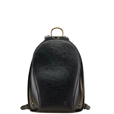 Pre-owned Louis Vuitton Epi Black Noir Leather Backpack ()