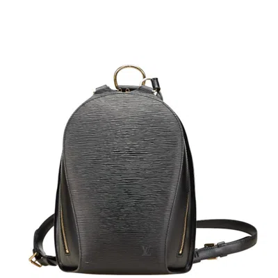 Pre-owned Louis Vuitton Epi Black Noir Leather Backpack ()