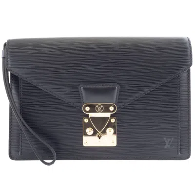 Pre-owned Louis Vuitton Epi Black Or Epi Leather Clutch Bag ()