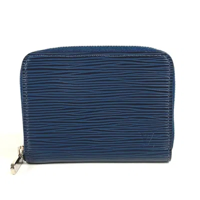 Pre-owned Louis Vuitton Epi Blue Saphir Epi Leather Coin Purse/coin Case ()