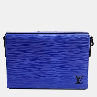 Pre-owned Louis Vuitton Epi Box Messenger Bag M58492 In Blue