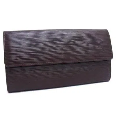 Pre-owned Louis Vuitton Epi Brown Epi Leather Long Wallet (bi-fold) ()