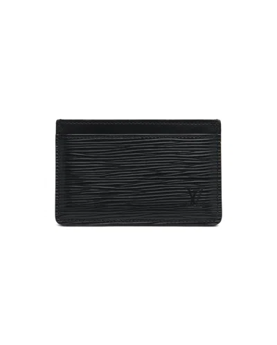 Pre-owned Louis Vuitton Epi Card Holder In Black