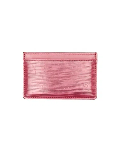 Pre-owned Louis Vuitton Epi Card Holder In Pink