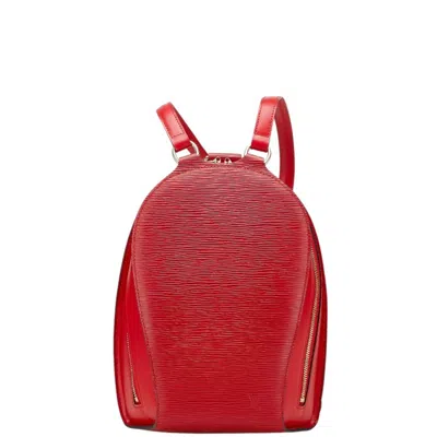 Pre-owned Louis Vuitton Epi Castilian Red Leather Backpack ()