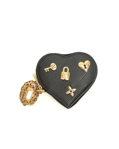 Pre-owned Louis Vuitton Epi Coin Purse In Black