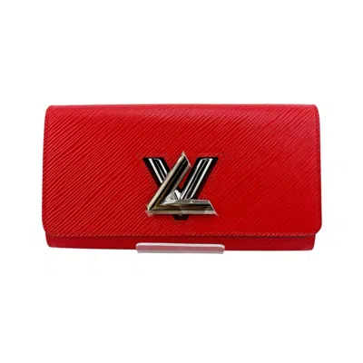 Pre-owned Louis Vuitton Epi Coquelicots Epi Leather Long Wallet (bi-fold) () In Red