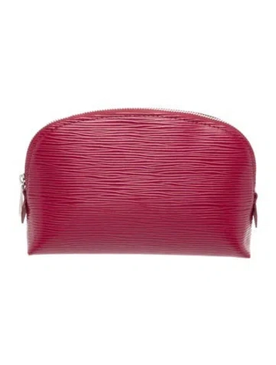 Pre-owned Louis Vuitton Epi Cosmetic Pouch In Burgundy